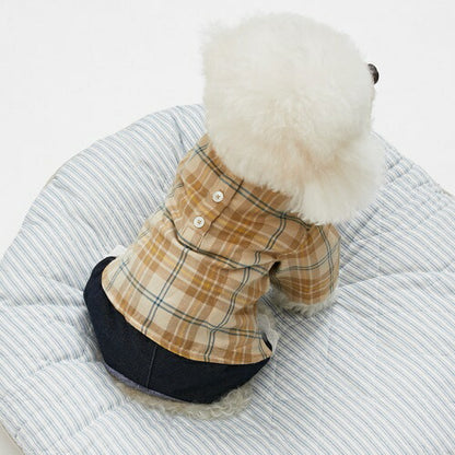 ルイスドッグlouisdogClassyPlaidShirtDress【小型犬犬服トップスシャツワンピースドレスセレブ】