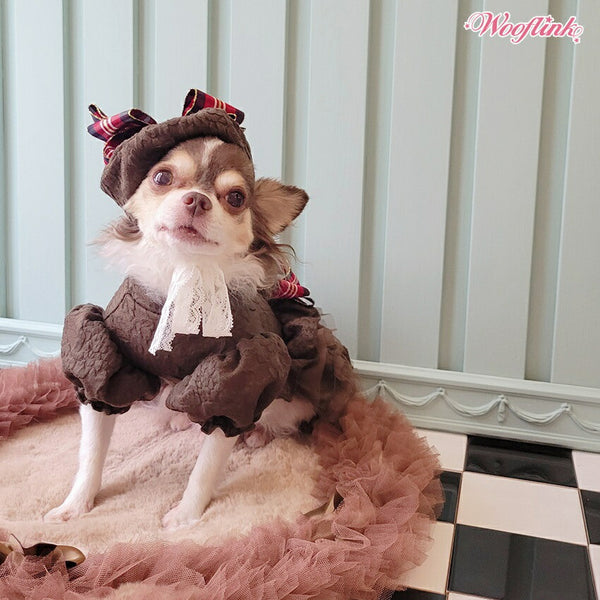 ウーフリンクWOOFLINKHI,FALLDRESS【小型犬犬服ワンピースドレスセレブ】