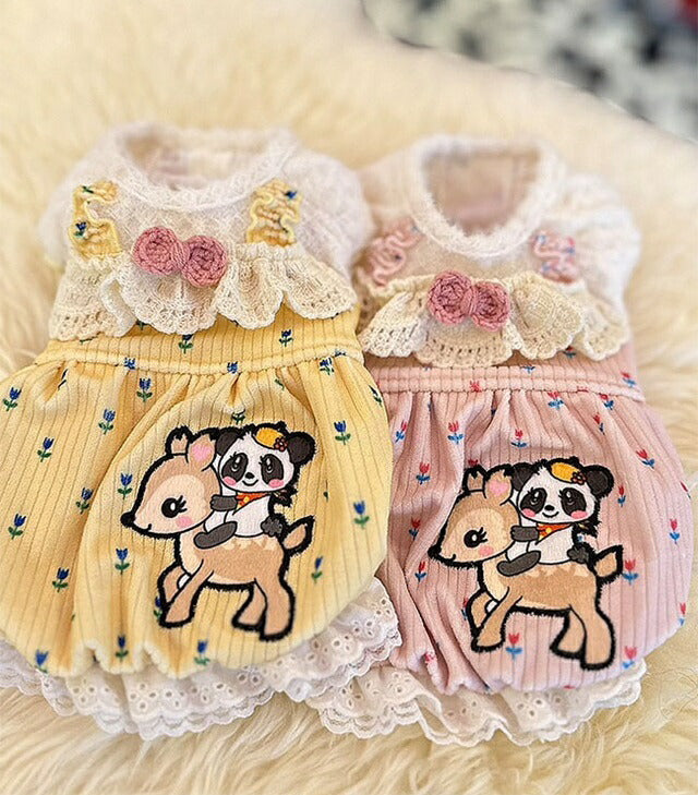 J&Kアニマルズ J&K animals ☆予約受付中☆お花バンビ ワンピース【小型犬 犬服 ワンピース ドレス】