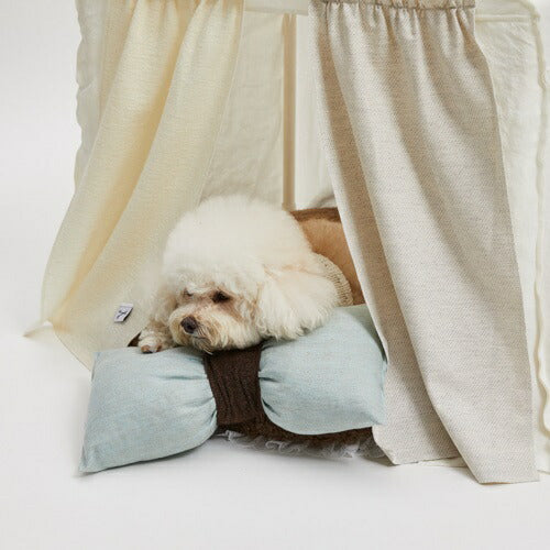 ルイスドッグ louisdog Irish Linen Bow Pillow【小型犬 犬用 枕 ピロー あご枕 セレブ】
