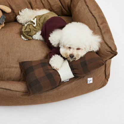 ルイスドッグ louisdog Irish Linen Bow Pillow【小型犬 犬用 枕 ピロー あご枕 セレブ】