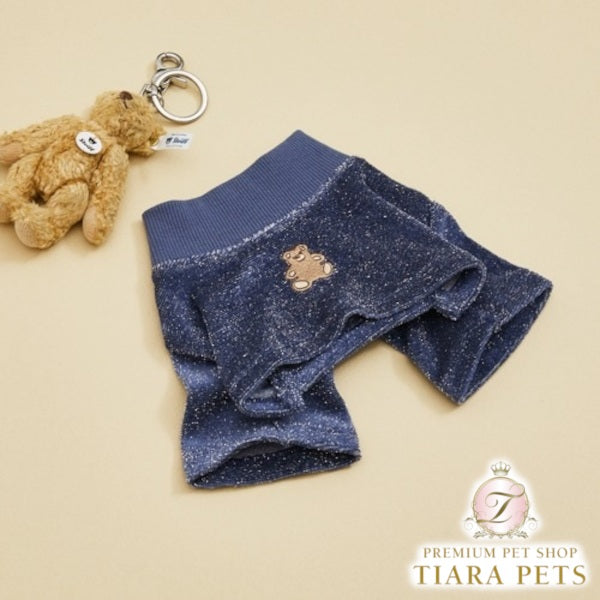 ルイスドッグ louisdog Teddy Blue Glitter Shirt【小型犬 犬服 トップス シャツ セレブ】