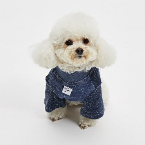 ルイスドッグ louisdog Teddy Blue Glitter Shirt【小型犬 犬服 トップス シャツ セレブ】