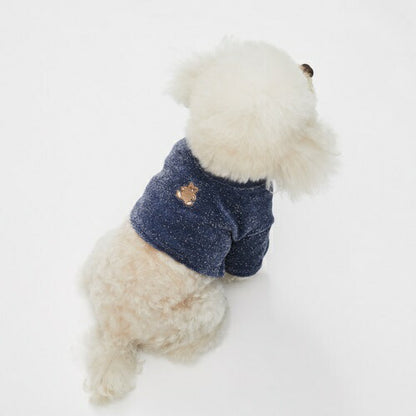 ルイスドッグ louisdog Teddy Blue Glitter Shirt【小型犬 犬服 トップス シャツ セレブ】