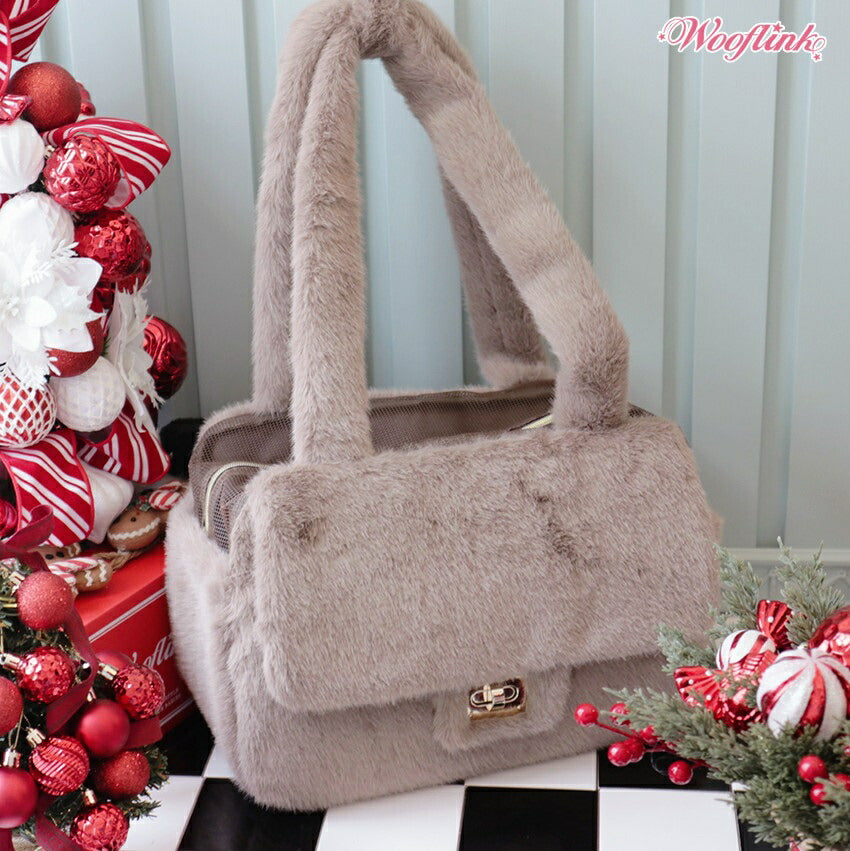 ウーフリンク WOOFLINK LUXE BAG 3 FUR【小型犬 ママ用 オーナー用 キャリーバッグ ショルダーバッグ セレブ】