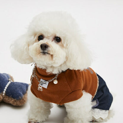ルイスドッグ louisdog Ghost Teddy TEE/Camel【小型犬 犬服 トップス Tシャツ セレブ】