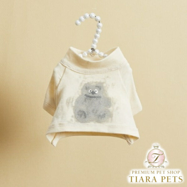 ルイスドッグ louisdog Ghost Teddy TEE/Cream【小型犬 犬服 トップス Tシャツ セレブ】