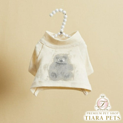 ルイスドッグ louisdog Ghost Teddy TEE/Cream【小型犬 犬服 トップス Tシャツ セレブ】