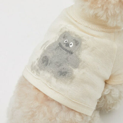 ルイスドッグ louisdog Ghost Teddy TEE/Cream【小型犬 犬服 トップス Tシャツ セレブ】