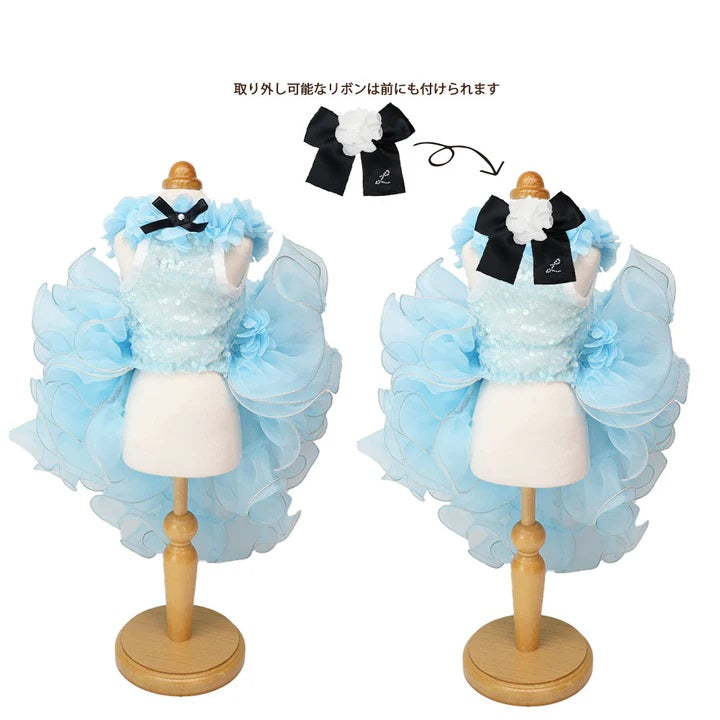 リュクスバーディ Luxe birdie ポンデザムールドレス【小型犬 犬服