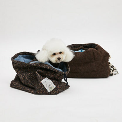 ルイスドッグ louisdog Choco Brown Wool Sling Bag【小型犬 犬用 スリング バッグ セレブ】