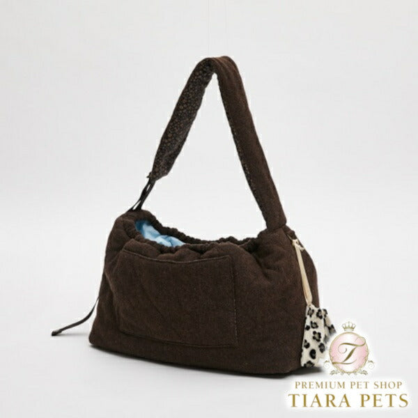 ルイスドッグ louisdog Choco Brown Wool Sling Bag【小型犬 犬用 スリング バッグ セレブ】