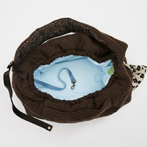 ルイスドッグ louisdog Choco Brown Wool Sling Bag【小型犬 犬用 スリング バッグ セレブ】