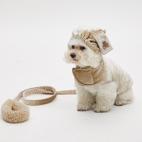 ルイスドッグ louisdog For Hand Leash/Teddy Blue & Velour【小型犬 犬用 リード お散歩 セレブ】