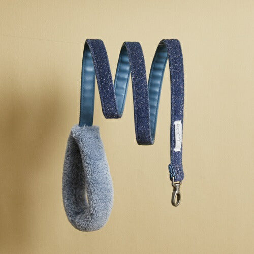 ルイスドッグ louisdog For Hand Leash/Teddy Blue & Velour【小型犬 犬用 リード お散歩 セレブ】