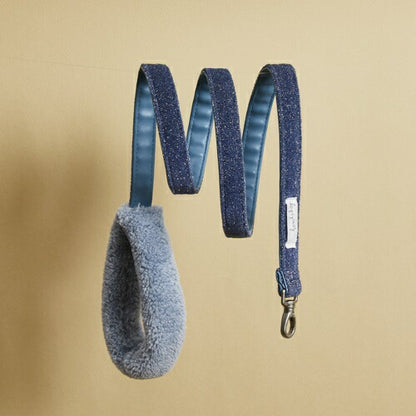 ルイスドッグ louisdog For Hand Leash/Teddy Blue & Velour【小型犬 犬用 リード お散歩 セレブ】