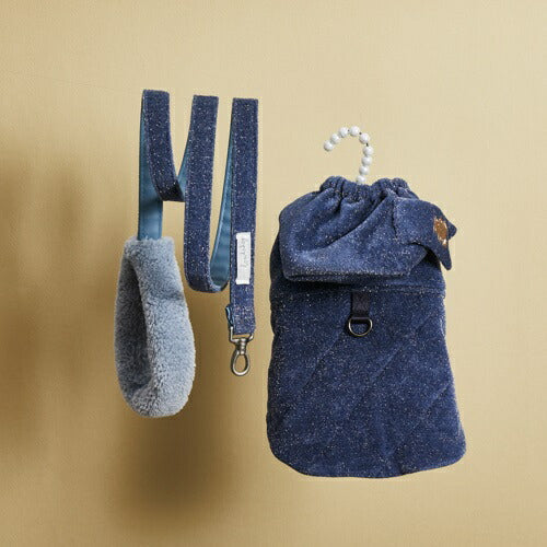 ルイスドッグ louisdog For Hand Leash/Teddy Blue & Velour【小型犬 犬用 リード お散歩 セレブ】