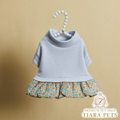 ルイスドッグ louisdog Liberty Baby Frill TEE/Sky Blue【小型犬 犬服 トップス Tシャツ セレブ】