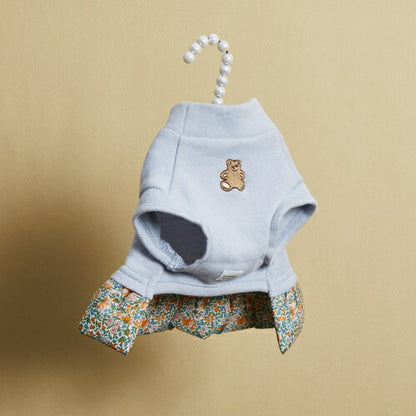 ルイスドッグ louisdog Liberty Baby Frill TEE/Sky Blue【小型犬 犬服 トップス Tシャツ セレブ】