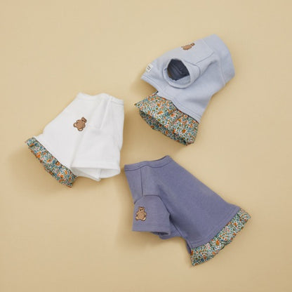 ルイスドッグ louisdog Liberty Baby Frill TEE/Sky Blue【小型犬 犬服 トップス Tシャツ セレブ】