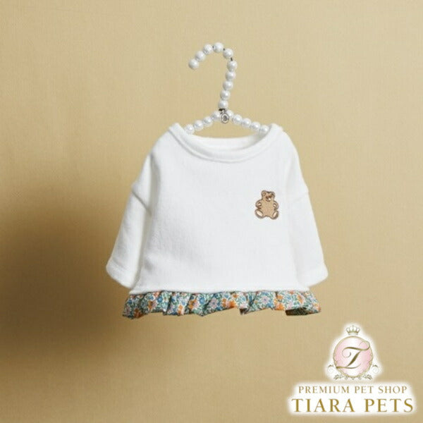 ルイスドッグ louisdog Liberty Baby Frill TEE/White【小型犬 犬服 トップス Tシャツ セレブ】