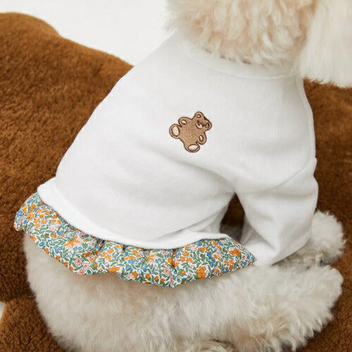 ルイスドッグ louisdog Liberty Baby Frill TEE/White【小型犬 犬服 トップス Tシャツ セレブ】