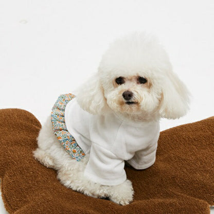 ルイスドッグ louisdog Liberty Baby Frill TEE/White【小型犬 犬服 トップス Tシャツ セレブ】