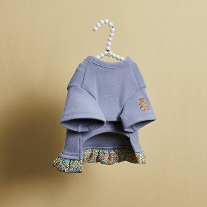 ルイスドッグ louisdog Liberty Baby Frill TEE/Deep Blue【小型犬 犬服 トップス Tシャツ セレブ】