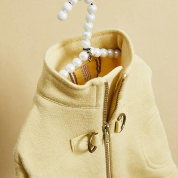 ルイスドッグ louisdog Virgin Wool Walking Coat/Butter【小型犬 犬服 アウター コート セレブ】