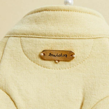 ルイスドッグ louisdog Virgin Wool Walking Coat/Butter【小型犬 犬服 アウター コート セレブ】