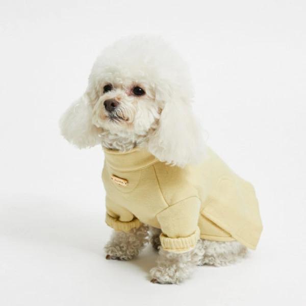 ルイスドッグ louisdog Virgin Wool Walking Coat/Butter【小型犬 犬服 アウター コート セレブ】