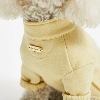 ルイスドッグ louisdog Virgin Wool Walking Coat/Butter【小型犬 犬服 アウター コート セレブ】