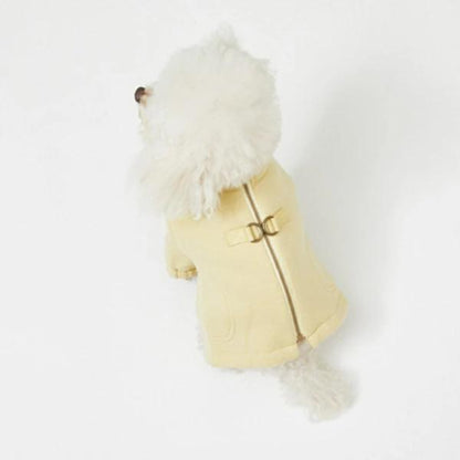 ルイスドッグ louisdog Virgin Wool Walking Coat/Butter【小型犬 犬服 アウター コート セレブ】