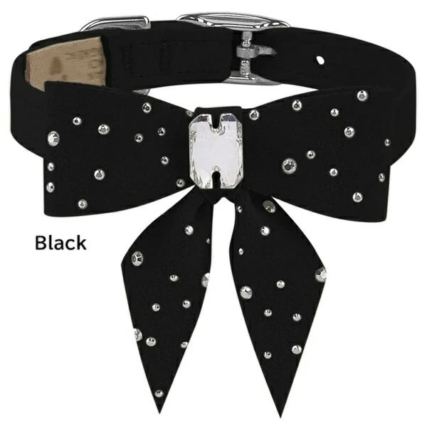 スーザンランシー Susan Lanci DESIGNS Silver Stardust Tail Bow Collar 受注生産【小型犬 犬用 ハーネス セレブ】