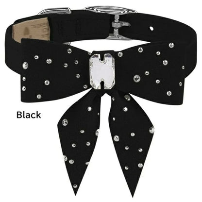 スーザンランシー Susan Lanci DESIGNS Silver Stardust Tail Bow Collar 受注生産【小型犬 犬用 ハーネス セレブ】