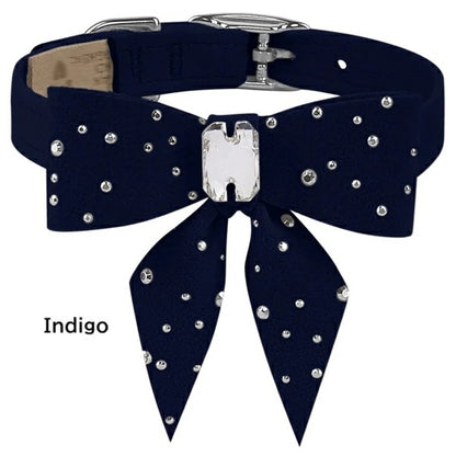 スーザンランシー Susan Lanci DESIGNS Silver Stardust Tail Bow Collar 受注生産【小型犬 犬用 ハーネス セレブ】