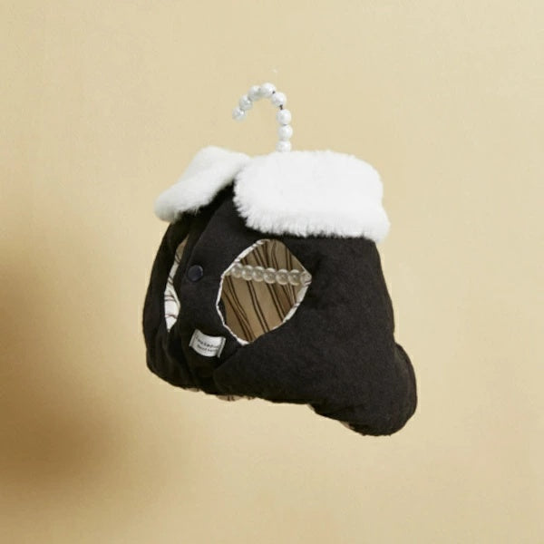 ルイスドッグ louisdog Black Beauty Linen Padded Jacket【小型犬 犬服 アウター ジャケット セレブ 】
