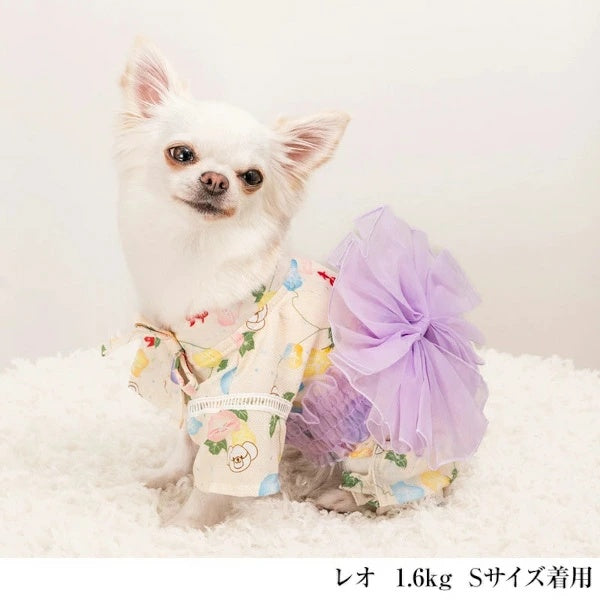 クレイジーブー CRAZYBOO アサガオ柄甚平【犬服 小型犬 ウエア 甚平 セレブ】