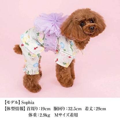 クレイジーブー CRAZYBOO アサガオ柄甚平【犬服 小型犬 ウエア 甚平 セレブ】