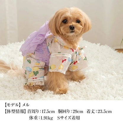 クレイジーブー CRAZYBOO アサガオ柄甚平【犬服 小型犬 ウエア 甚平 セレブ】