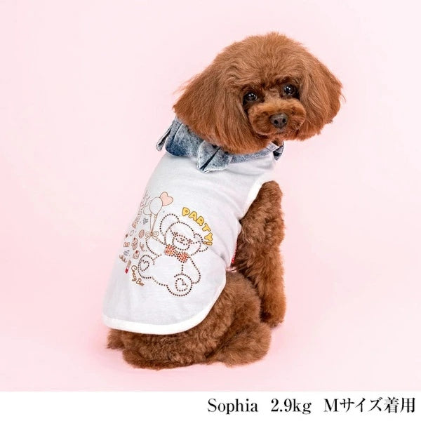 クレイジーブー CRAZYBOO キラキラデニムフードパーカ【犬服 小型犬 ウエア トップス パーカー セレブ】