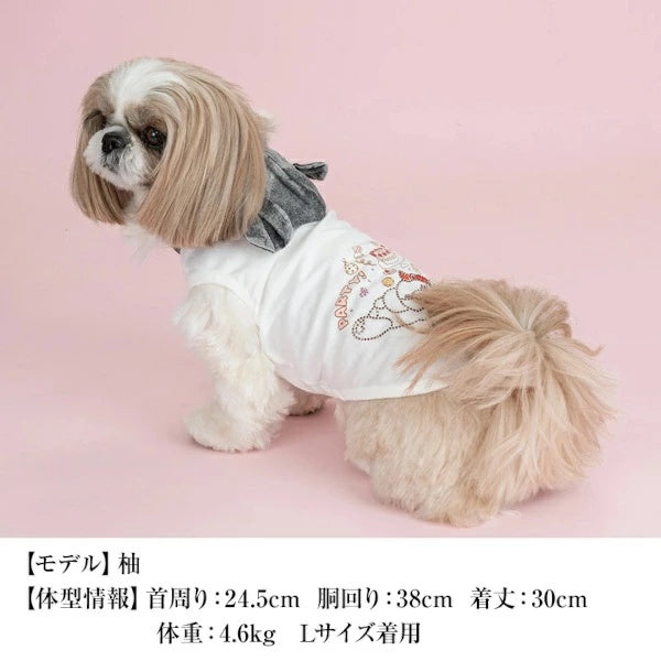 クレイジーブー CRAZYBOO キラキラデニムフードパーカ【犬服 小型犬 ウエア トップス パーカー セレブ】