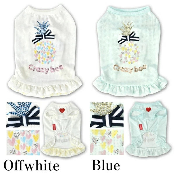 クレイジーブー CRAZYBOO パインフリルタンク【犬服 小型犬 ウエア トップス タンクトップ セレブ】
