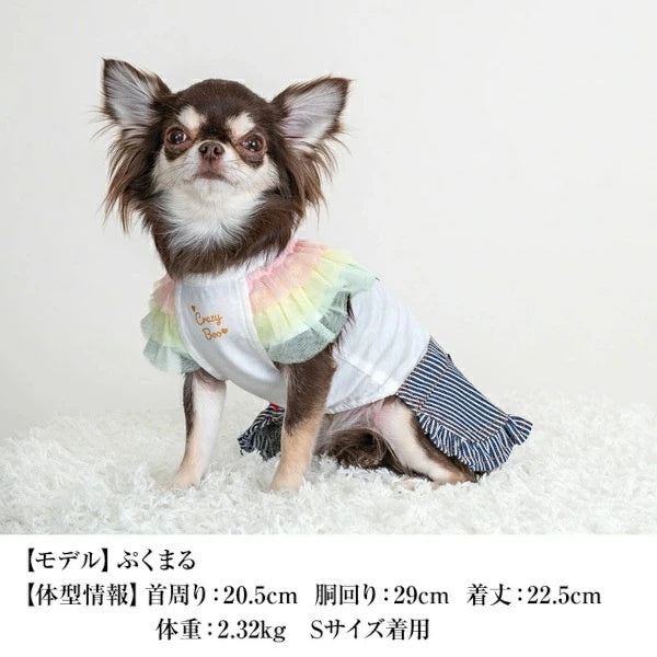 クレイジーブー CRAZYBOO キラキラトロピカルワンピ【犬服 小型犬 ウエア ワンピース セレブ】