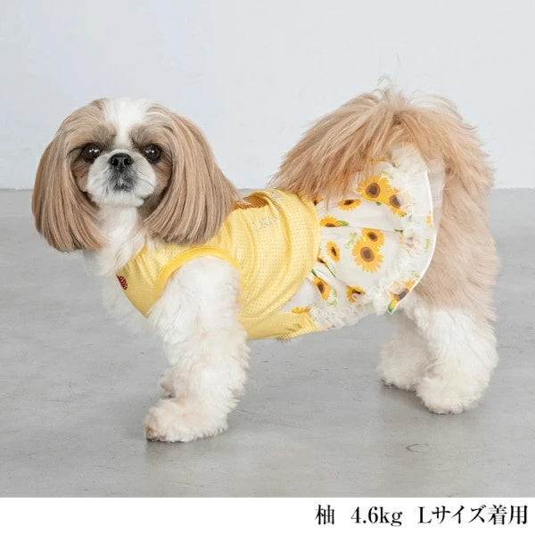 クレイジーブー CRAZYBOO ひまわりシフォンワンピ【犬服 小型犬 ウエア ワンピース セレブ】