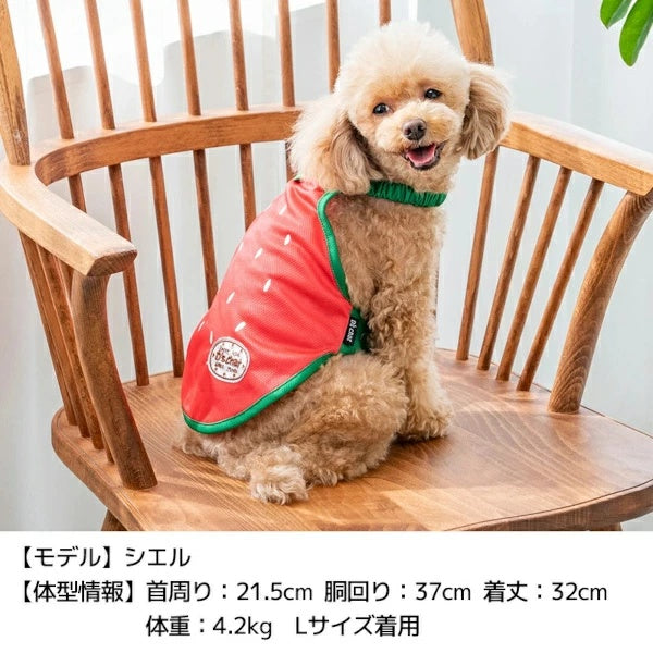 ディーズチャット D's CHAT フルーツ柄クーリングエプロン【犬服 小型犬 ドッグウェア エプロン】