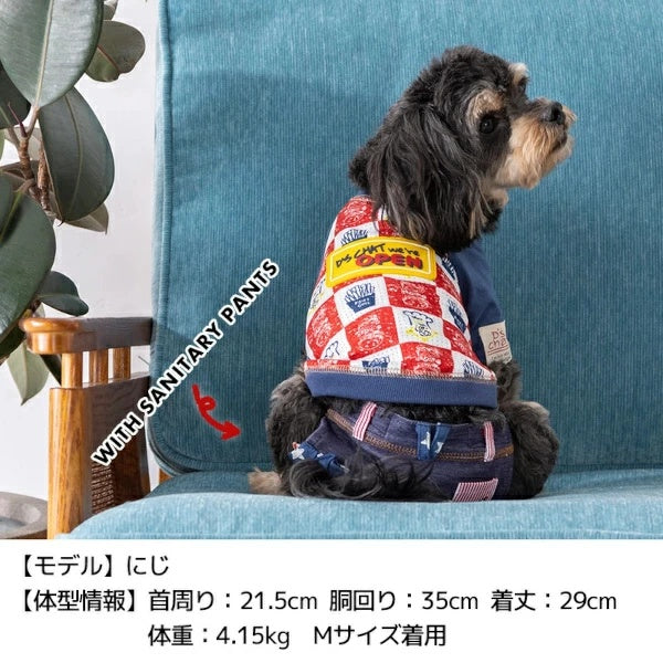 ディーズチャット D's CHAT ラバーワッペンTシャツ【犬服 小型犬 ドッグウェア トップス Tシャツ】