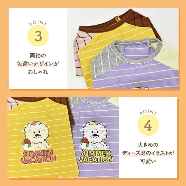ディーズチャット D's CHAT ディーズ君配色Tシャツ【犬服 小型犬 ドッグウェア トップス Tシャツ】