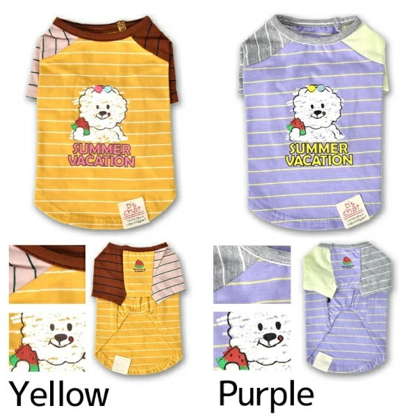 ディーズチャット D's CHAT ディーズ君配色Tシャツ【犬服 小型犬 ドッグウェア トップス Tシャツ】