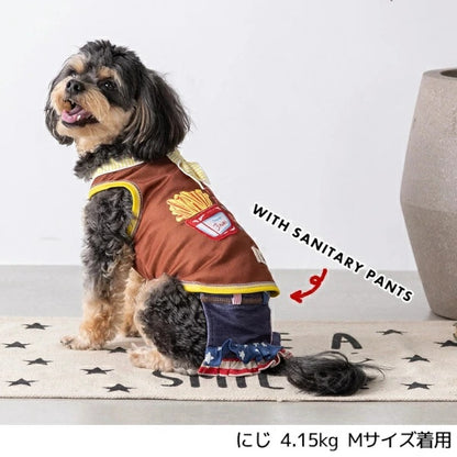 ディーズチャット D's CHAT ポテト柄セーラータンク【犬服 小型犬 ドッグウェア トップス タンクトップ】
